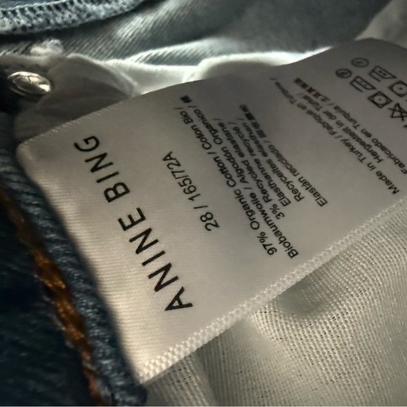 NWT Anine Bing Beck High Rise Skinny Blue Women's Jeans | Size 28 - Picture 4 of 9